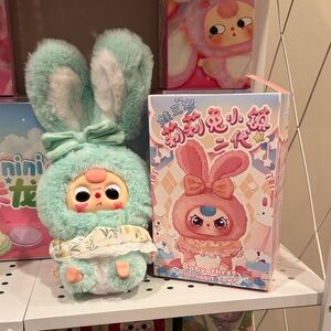 Baby Three Green Bunny Doll with Box